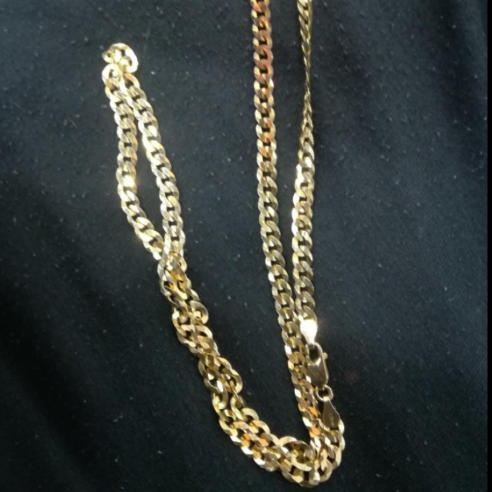 NEW 18k Italian Solid Gold Over 925k Silver